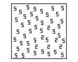 Un insieme di "5" e qualche "2" sparsi, un po' come la sinestesia significato, dove i sensi si mescolano.