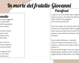 In morte del fratello Giovanni: un sonetto e la sua parafrasi, che esprimono il dolore per la perdita prematura.