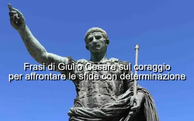 Statua di Giulio Cesare, che ispira coraggio e determinazione per affrontare le sfide. Io sono Cesare.