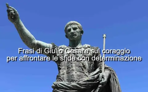 Statua di Giulio Cesare, che ispira coraggio e determinazione per affrontare le sfide. Io sono Cesare.