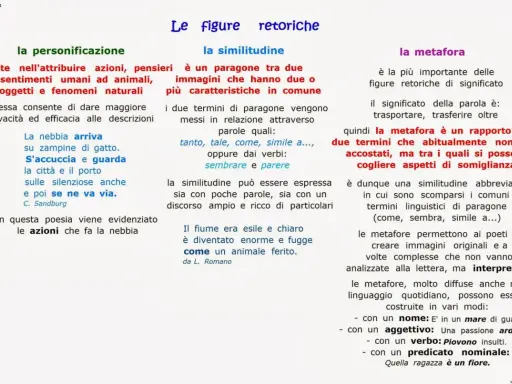 Figure retoriche: personificazione, similitudine, metafora. La metafora, un rapporto tra termini non accostati, è un esempio di metonimia significato.
