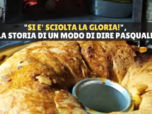 Un dolce pasquale appena sfornato, con la crosta dorata che sembra quasi sciogliersi, come quando si scioglie la gloria.
