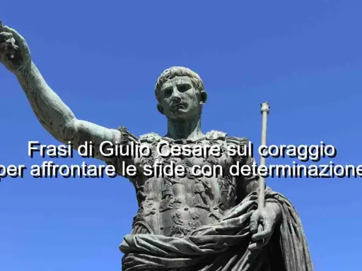 Statua di Giulio Cesare, che ispira coraggio e determinazione per affrontare le sfide. Io sono Cesare.