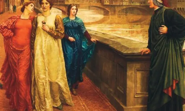 Dante incontra Beatrice e le sue compagne sul ponte. Il saluto di Beatrice parafrasi: un momento di pura grazia.