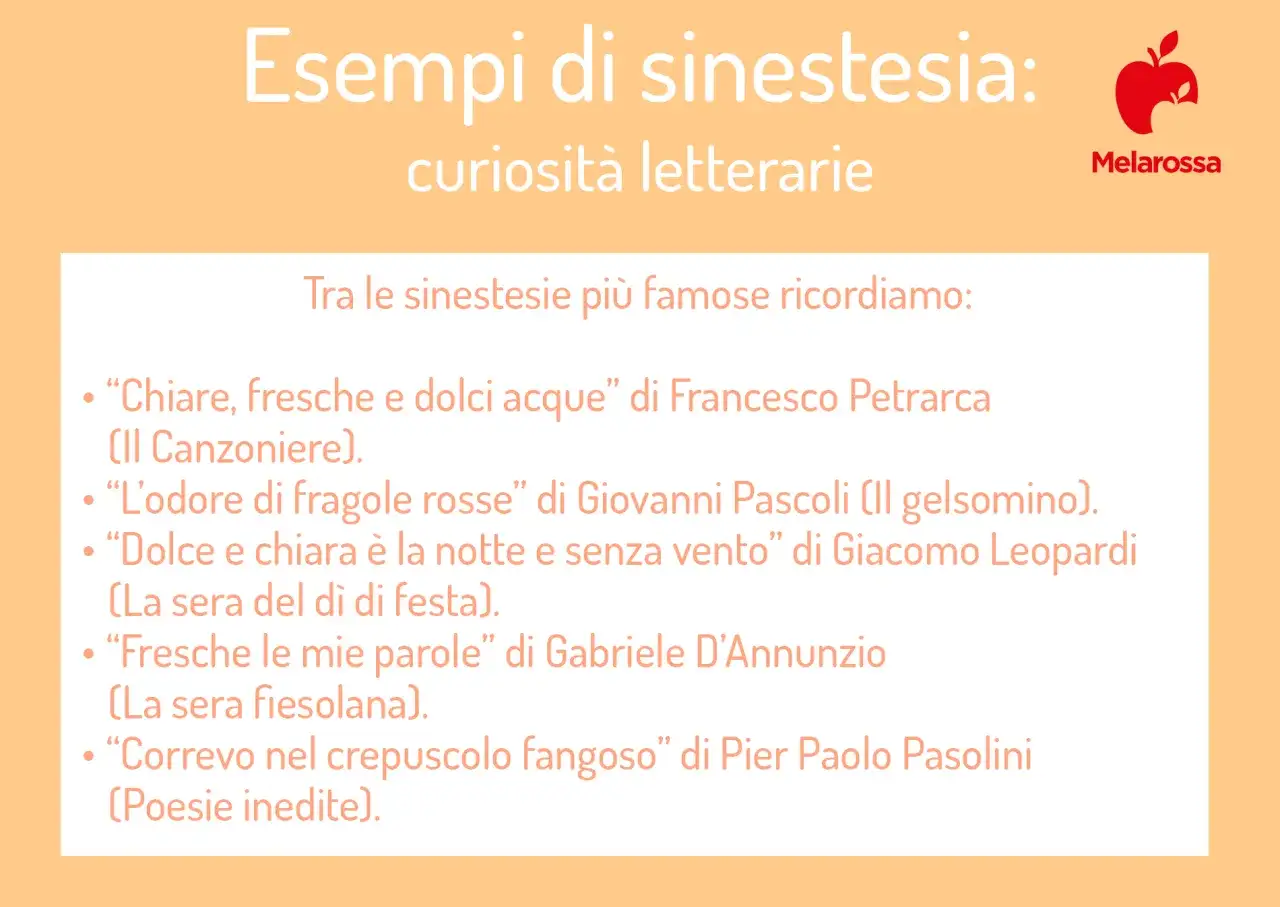 Esempi di sinestesia: