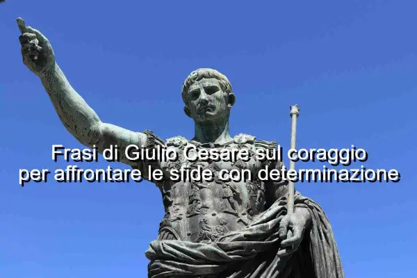 Statua di Giulio Cesare, che ispira coraggio e determinazione per affrontare le sfide. Io sono Cesare.