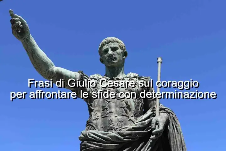 Statua di Giulio Cesare, che ispira coraggio e determinazione per affrontare le sfide. Io sono Cesare.